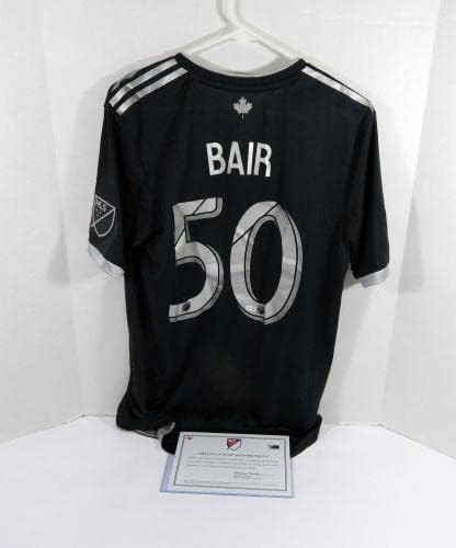 2019 Vancouver WhiteCaps FC Theo Blair # 50 Igra Polovna potpisana crna džerseta L 5 - Nogometni dresovi