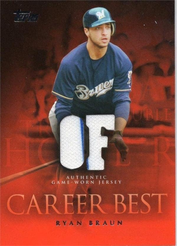Ryan Braun igrač Igrač istrošeni patch baseball Card 2009 TOPPS Karijera Best #cbrrb - MLB igra Rabljeni dresovi