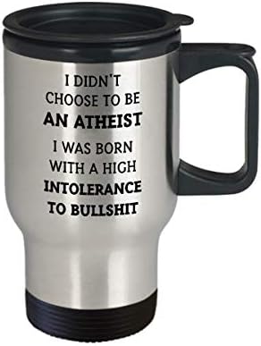 Smiješna ateist 14oz izolirana putna krigla - nisam odlučio biti ateist. - Jedinstveni inspirativni sarcazam Tumbler poklon za muškarce žene