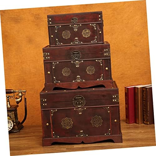 Favomoto Drvena kutija Vintage nakit kutija nakit Organizovanje kutije za odlaganje za odjeću za drva za