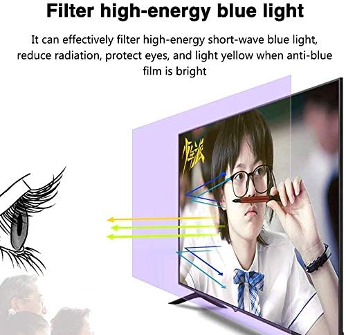 Aizyr zaštita TV ekrana protiv plavog svjetla, Filter za zaštitu od mat ekrana od 32-75 inča smanjuje odraz odsjaja i naprezanje očiju-pomaže boljem snu, 50 u 1101 X 620 mm