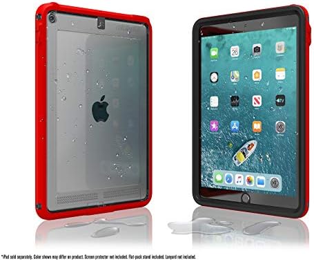 Katalizator - vodootporna futrola za iPad Air 10.5 2019, ugrađeni zaštitni zaslon i uklonjivo postolje uključeno, maloprodajno pakovanje, plamen crvena