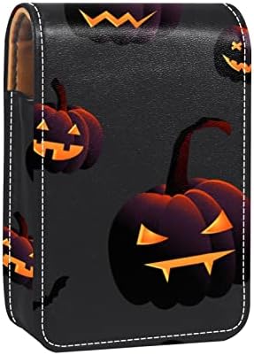 Halloween Pumpkin Light & amp; Bat držač sjajila za usne prijenosni ruž za usne kutija za pohranu putna torba za šminkanje Mini kožna kozmetička torbica drži 3 ruž za usne