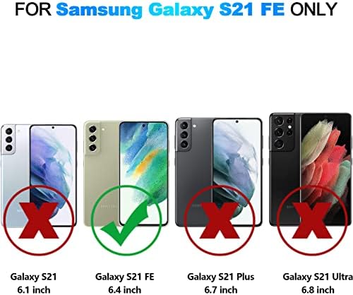 NVollNoe za Samsung S21 Fe Case sa držačem kartice, dvostrukim slojem Heavy Duty zaštitna Galaxy S21 FE CASE Skriveni utor za karticu Slim novčanik za Samsung S21 Fe 5g 6.4 ''