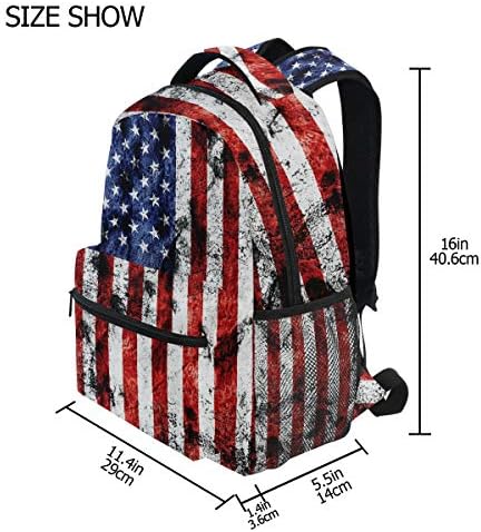 Američka zastava Ispis ruksak Patriotsko USA školska torba za dječake Djevojke Računalne rukvice torbe za knjige Pješački pješačenje Kampiranje Daypack