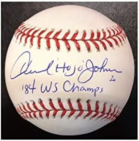 Howard Johnson autografirao bejzbol sa Hojo i 84 WS Champs - službena glavna ligaška lopta