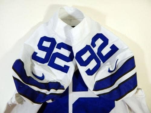 2017 Dallas Cowboys Brian Cijena # 92 Igra izdana bijeli dres 48 DP15526 - Neintred NFL igra rabljeni dresovi