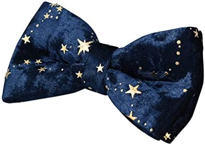 LMMDDP Deep Blue Velvet ovratnik za pse i povodac za božićno zlato Glitter Stars Custom ID ovratnik za kućne ljubimce sa lučkim kravate