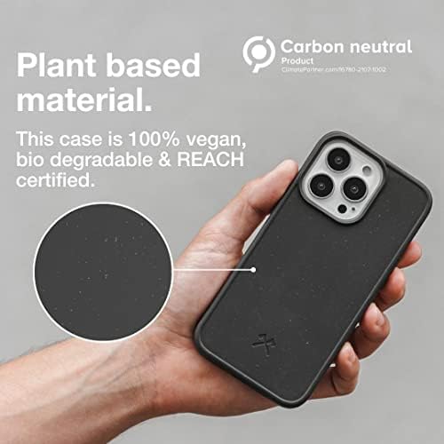 WoodCessories - Telefonska futrola za iPhone 13 Pro Max Case BIODERADIAL Crna - EcoFriendly, izrađena od biljaka