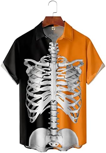 Muška grafička majica TOP-a Novost Print Short Shieve Halloween Bundeve ljetne kuglanje Big i visok 01
