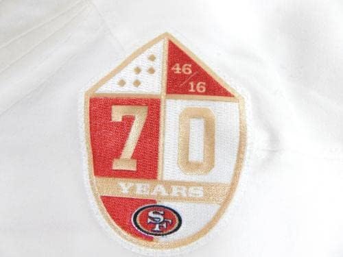 San Francisco 49ers John Theus 78 Igra izdana Bijeli dres 70. Patch 46 1 - Neintred NFL igra rabljeni