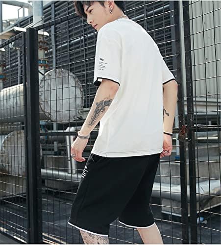 Ljetna muška majica + kratke hlače Postavite Casual Solid T Majica Trackiots Podesite setove Harajuku Print