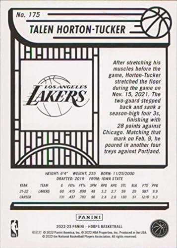 2022-23 PANINI NBA HOOPS # 175 Talen Horton-Tucker NM-MT Utah Jazz košarkaška trgovačka kartica NBA