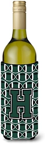 Caroline's CJ1071-Hliterk pismo h Fudbalsko zeleno i bijelo vino Hugger, bočice hladnije rukava za hugger stroj koji prati izolacijski držač izoliranog pića,