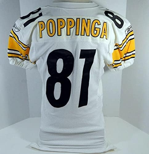 2003 Pittsburgh Steelers Brady Poppiping # 81 Izdana bijeli dres 46 DP21155 - Neintred NFL igra rabljeni dresovi