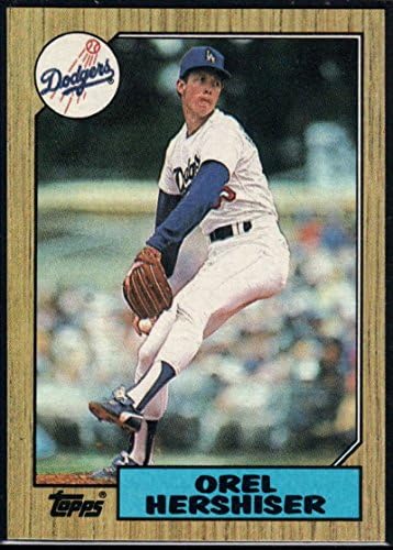 TOPPS 1987 # 385 Orel Hershiser Dodgers MLB bejzbol kartica NM-MT