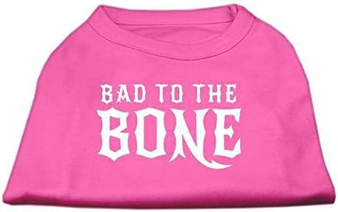 Mirage Pet Products Bad to the Bone Dog Shirt, Medium, Bright Pink