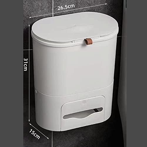 Zukeeljeljt Kanta za toaletne papirne košare Kućni toaleti Besplatno probijanje zidnih kante za smeće Kuhinja
