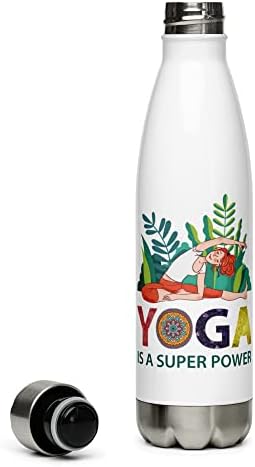 Joga je super moćna boca od nehrđajućeg čelika za ljubitelju joge, Zen Lover izolirana boca vode za jogu naramste, joga praktikant, meditacija 17 oz dvostruka boca sa dvostrukom zidom