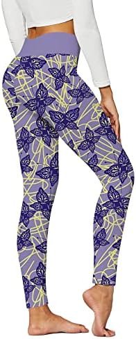 Yalfjv Yoga pantalone za žene Plus Size duge žene plemenski stil štampane helanke visokog struka Yoga pantalone pune dužine treninga