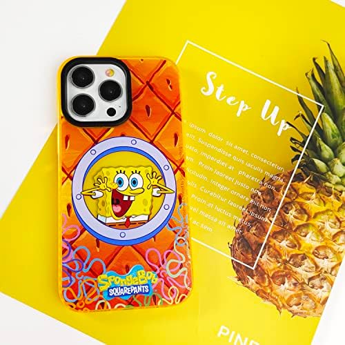 Knypt kompatibilni iPhone 14 Pro Telefon, potpuna zaštita paketa od padova Slatka crtani film Anime SpongeBob Telefon za telefon, Kawaii Soft Silikon Telefon za telefon za iPhone 14 Pro (SpongeBob telefon)