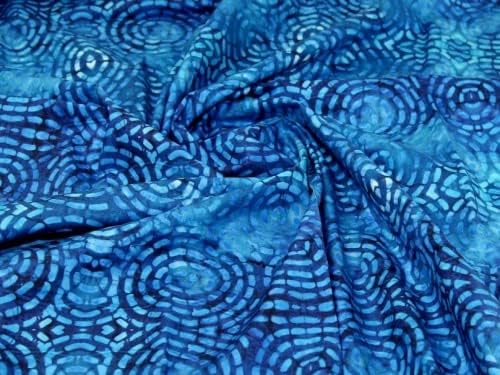 Minerva Batik Print pamučna tkanina plava-po metru