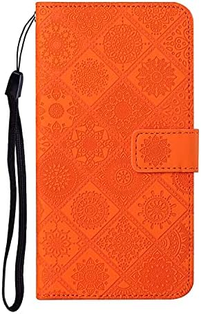 Asdsinfor iPhone 14 Pro torbica za novčanik sa držačem kreditnih kartica stalak za noge otporna na udarce Flip magnetna zaštita za muškarce Žene dame futrola za iPhone 14 Pro Orange XC2