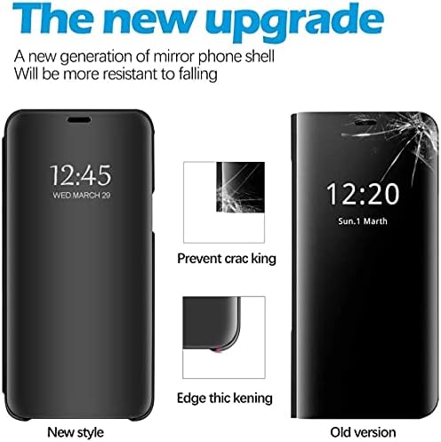 Z Fold 3 5G futrola kompatibilna sa Samsung Galaxy Z Fold3 5G futrolom za mobilni telefon sa postoljem, PU kožom, prozirnim ogledalom preklopni poklopac otporan na udarce zaštitni poklopac za Samsung Z Fold 3 5G 7,6-inčni