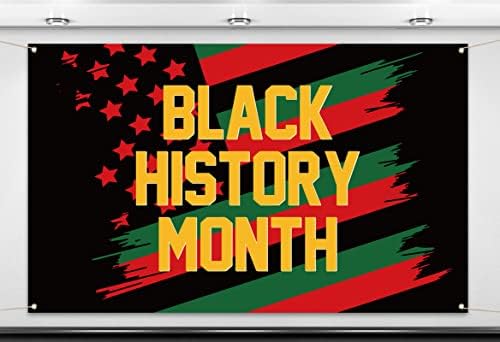 Nepnuser Black History Mjesec Photo Booth Backdrop Afro African American National Holiday Party dekoracija Februarska proslava unutrašnji Vanjski zidni dekor-5.9×3.6 ft