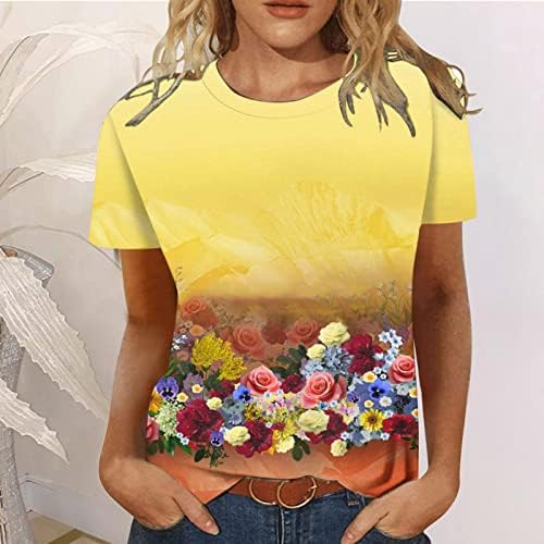 Dame 2023 Kratki rukav Crewneck Pamuk Graphic Loot FIT Brunch bluza Majica Ljetna jesen bluza za teen djevojke