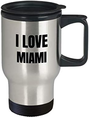 Volim Miami Travel Migling Funny poklon Idea Novost Gag kafe čaj 14oz nehrđajući čelik
