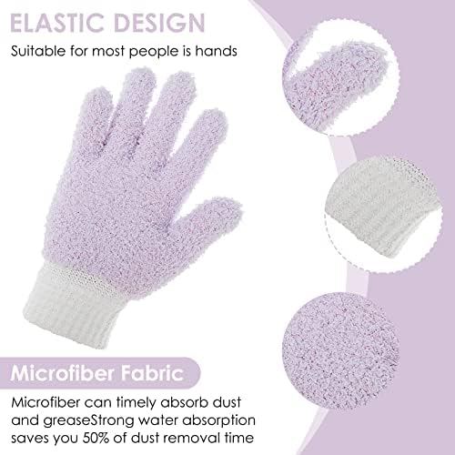 Wllhyf rukavice za brisanje prašine od mikrovlakana perive rukavice za višekratnu upotrebu za čišćenje rukavice