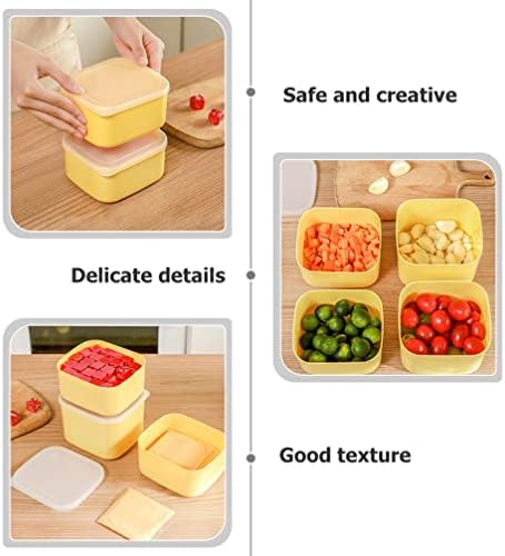 Upkoch plastični kontejneri za skladištenje sira sa poklopcem držač kriški sira hermetička kutija za sir za frižider kuhinjski pult žuta s