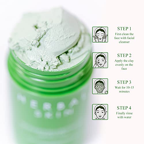 HERBAL Skin detoxifying skin Mask - prirodna maska za čišćenje lica sa ekstraktima zelenog čaja & Roll On