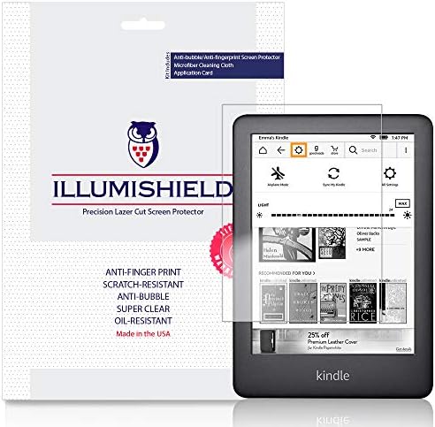 Illumishield zaštitnik ekrana kompatibilan sa Kindle Clear HD štitom protiv mjehurića i pet folijom protiv