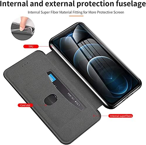 Wtukmo torbica za novčanik za iPhone 13 Pro Max / 13 Pro, zaštitni Slotovi za kartice od prave kože na preklopu TPU Shell zaštita kamere Magnetic Folio Cover
