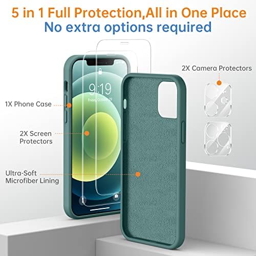 BNWW [5 na 1 Dizajniran za iPhone 12 futrola za iPhone 12 Pro CASE sa 2 zaštitnika zaslona + 2 zaštitnika