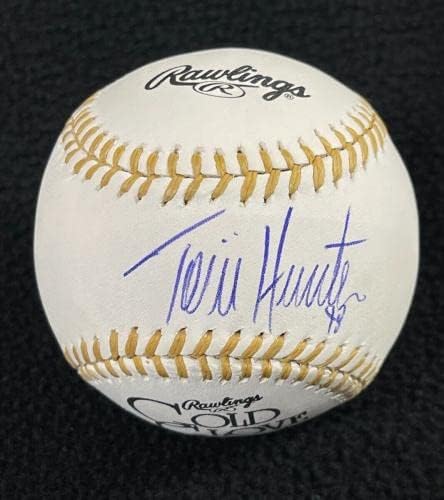 Torii Hunter potpisao Minnesota Twins Gold Glove OML Baseball JSA COA-Autogramed MLB Gloves