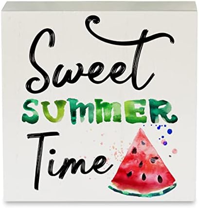 Sweet Summertime Wood Box potpisao je rustikalne akvarelne ploče Weatermelon drvena kutija potpisao dekorativni