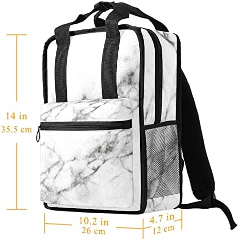 VBFOFBV ruksak za laptop, elegantan putnički ruksak casual pasiva za muškarce za muškarce, mramorno sivo