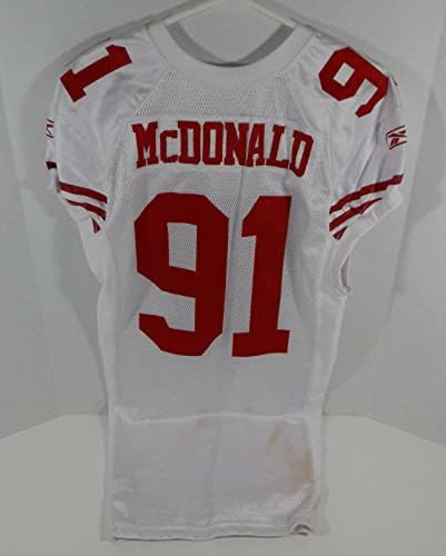 2009 San Francisco 49ers Ray McDonald 91 Igra izdana Bijeli dres DP06207 - Neincign NFL igra rabljeni