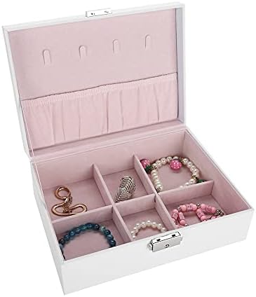 ZYM205 dvoslojni Organizator za skladištenje nakita Bijela PU Koža prijenosni putni baršunasti nakit Rođendanska Poklon kutija za žene djevojka mali nakit