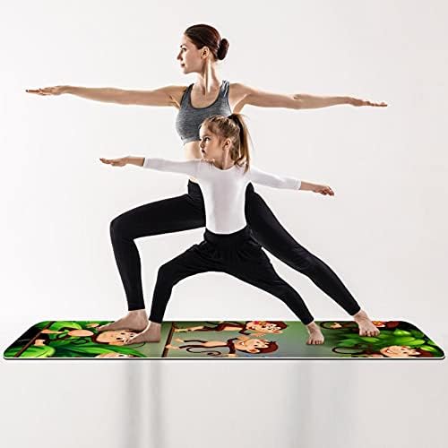 Siebzeh Monkey Animal Premium Thick Yoga Mat Eco Friendly Rubber Health & amp; fitnes Non Slip Mat za sve