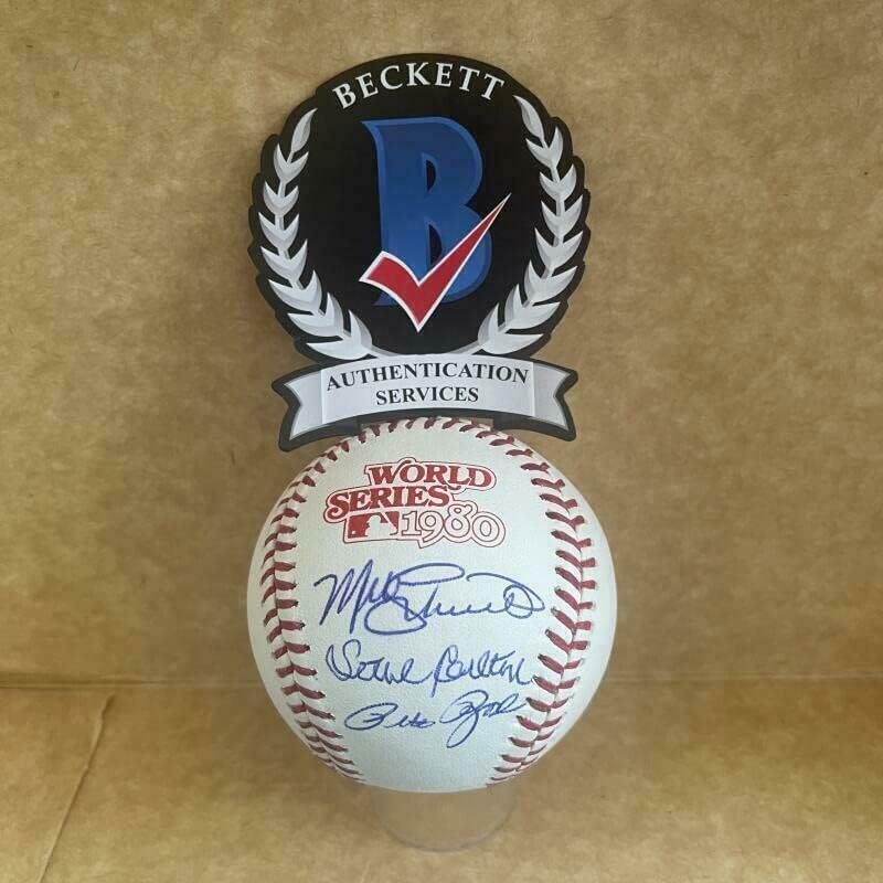 Mike Schmidt Steve Carlton Pete Rose potpisao je auto 1980 BASEBALL MLB - AUTOGREM BASEBALLS
