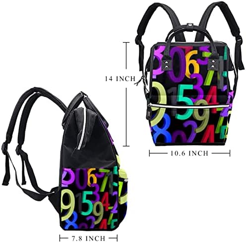 Guerotkr putnički ruksak, torba za pelene, ruksak peleneri, šareni broj simboli