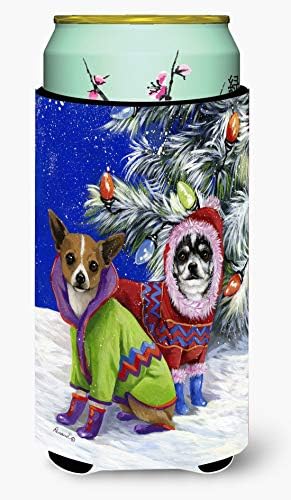 Caroline's bysures PPP3071TBC Chihuahua Christmas Snowflakes Visoki dječak Hugger, može li hladnije rukav