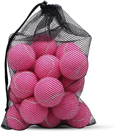 Zhuokece teniske loptice, 18 paketa Trening teniski kuglice prakticiraju kuglice sa mrežnom torbom za lak