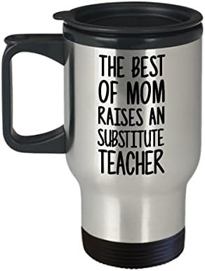 Smiješna zamjenska dan učitelja majke 14oz izolirana putna krigla - najbolja vrsta mame - jedinstveni inspirativni