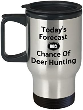 Lovačka krigla jelena - smiješna termalna izolirana krigla za kafu od nehrđajućeg čelika