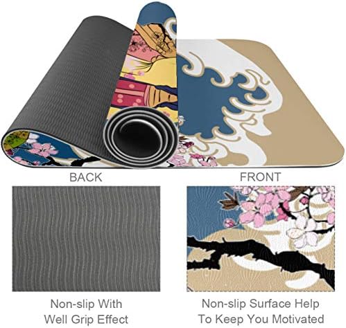 Siebzeh Japanka Premium Thick Yoga Mat Eco Friendly Rubber Health & amp; fitnes non Slip Mat za sve vrste